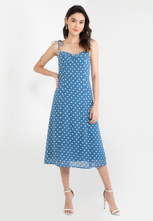 Allover Print Flared Midi Dress