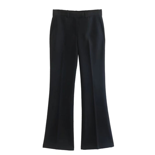 Wide Leg Pants with Trim Detail