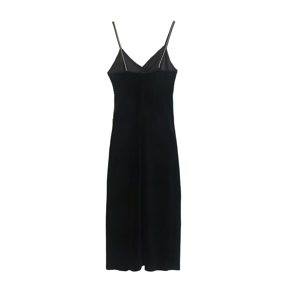 Drape Dress with Asymmetrical Hem